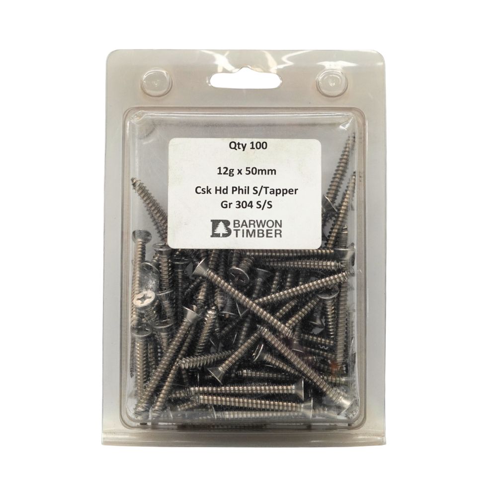 Micro Fasteners Pan Head &amp; Counter Sunk Stainless Steel 12G x 304 Grade (Various Sizes)