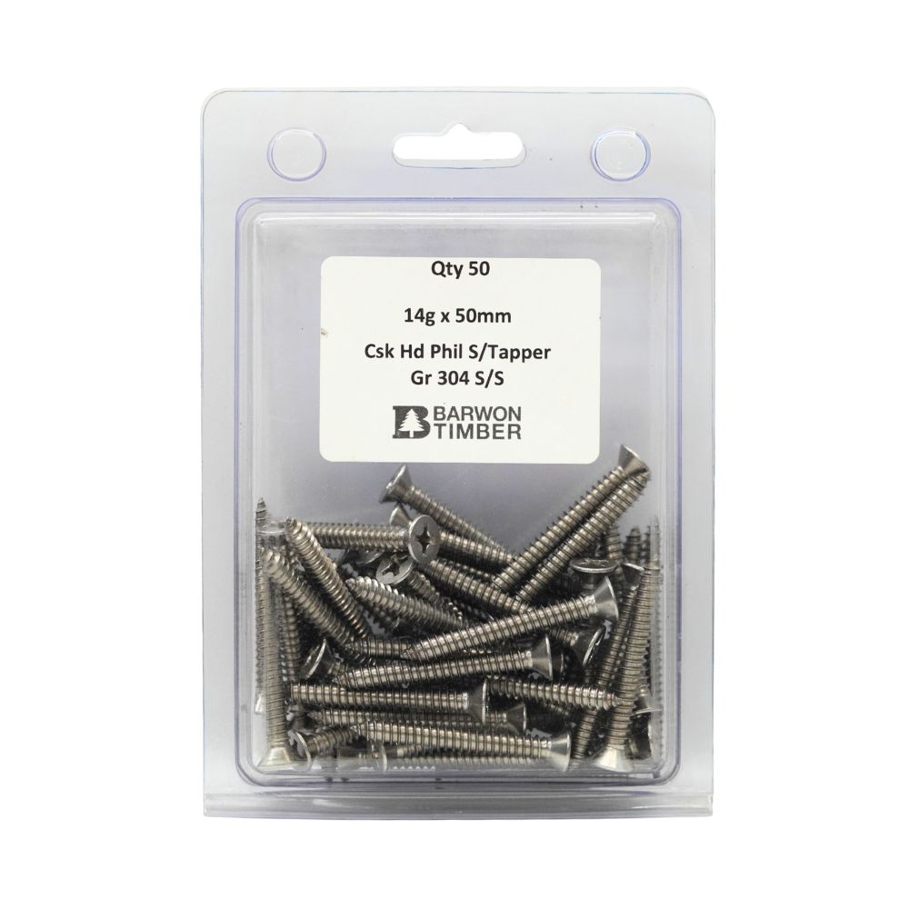 Micro Fasteners Pan Head & Counter Sunk Stainless Steel 14G x 304 Grade (Various Sizes)