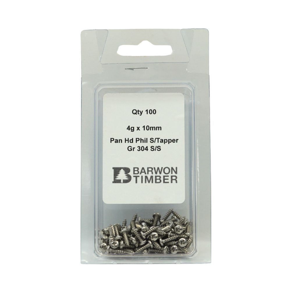 Micro Fasteners Pan Head Stainless Steel 4G x 304 Grade | Pack 100
