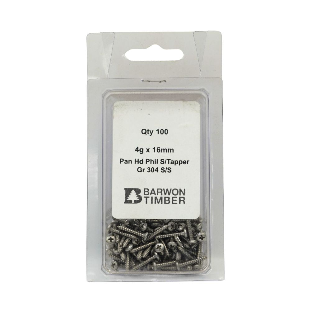 Micro Fasteners Pan Head &amp; Counter Sunk Stainless Steel 4G x 304 Grade (Various Sizes)