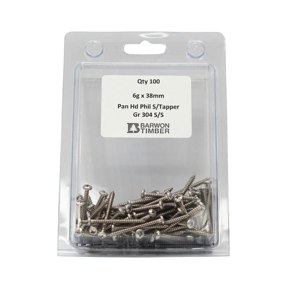 Micro Fasteners Pan Head &amp; Counter Sunk Stainless Steel 6G x 304 Grade (Various Sizes)