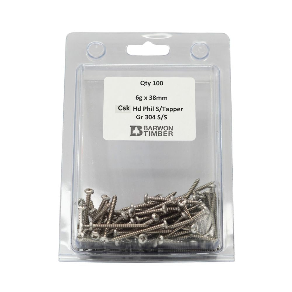 Micro Fasteners Pan Head &amp; Counter Sunk Stainless Steel 8G x 304 Grade (Various Sizes)