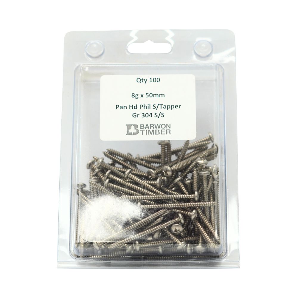 Micro Fasteners Pan Head &amp; Counter Sunk Stainless Steel 8G x 304 Grade (Various Sizes)