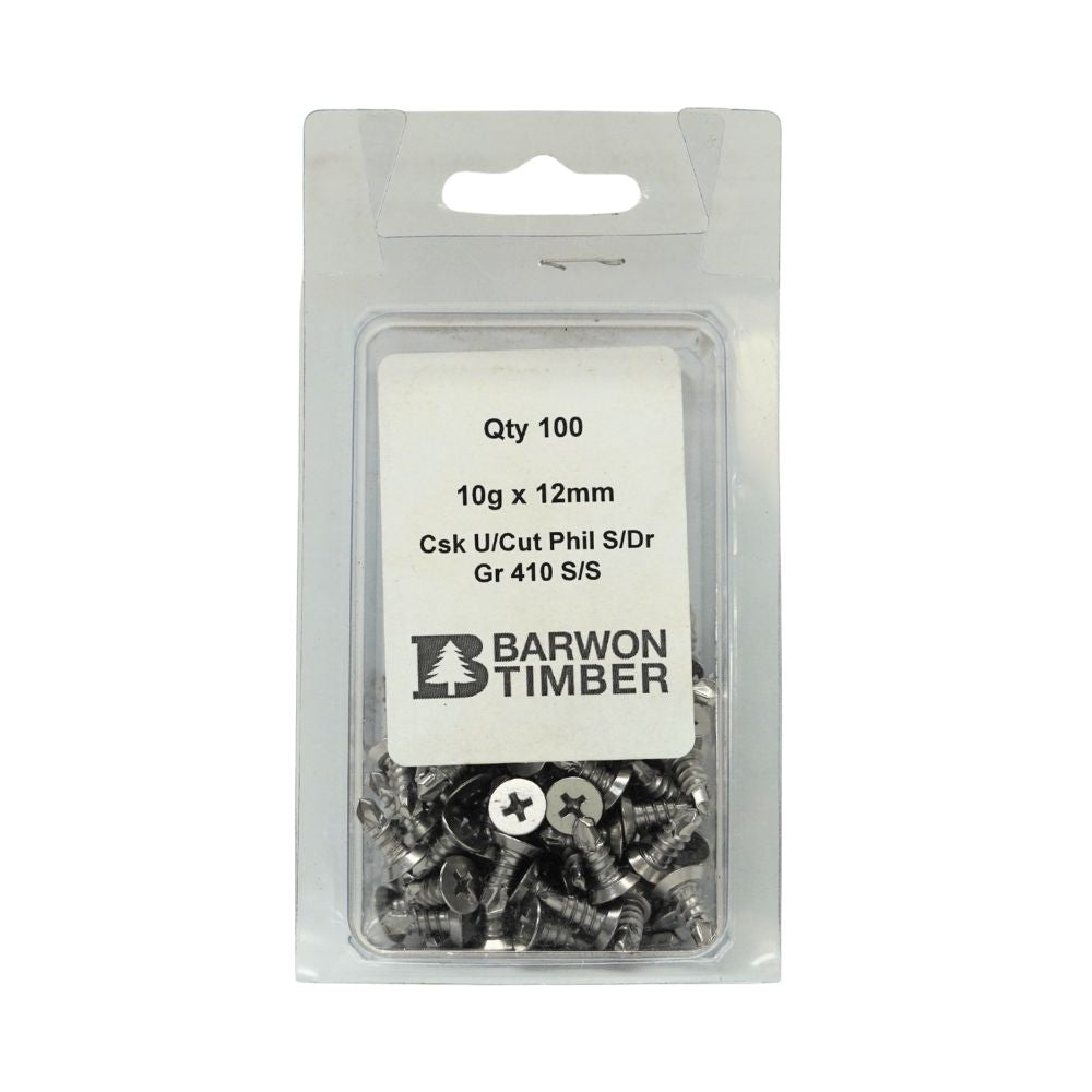 Micro Fasteners Pan Head & Counter Sunk Stainless Steel 10G x 304 Grade (Various Sizes)