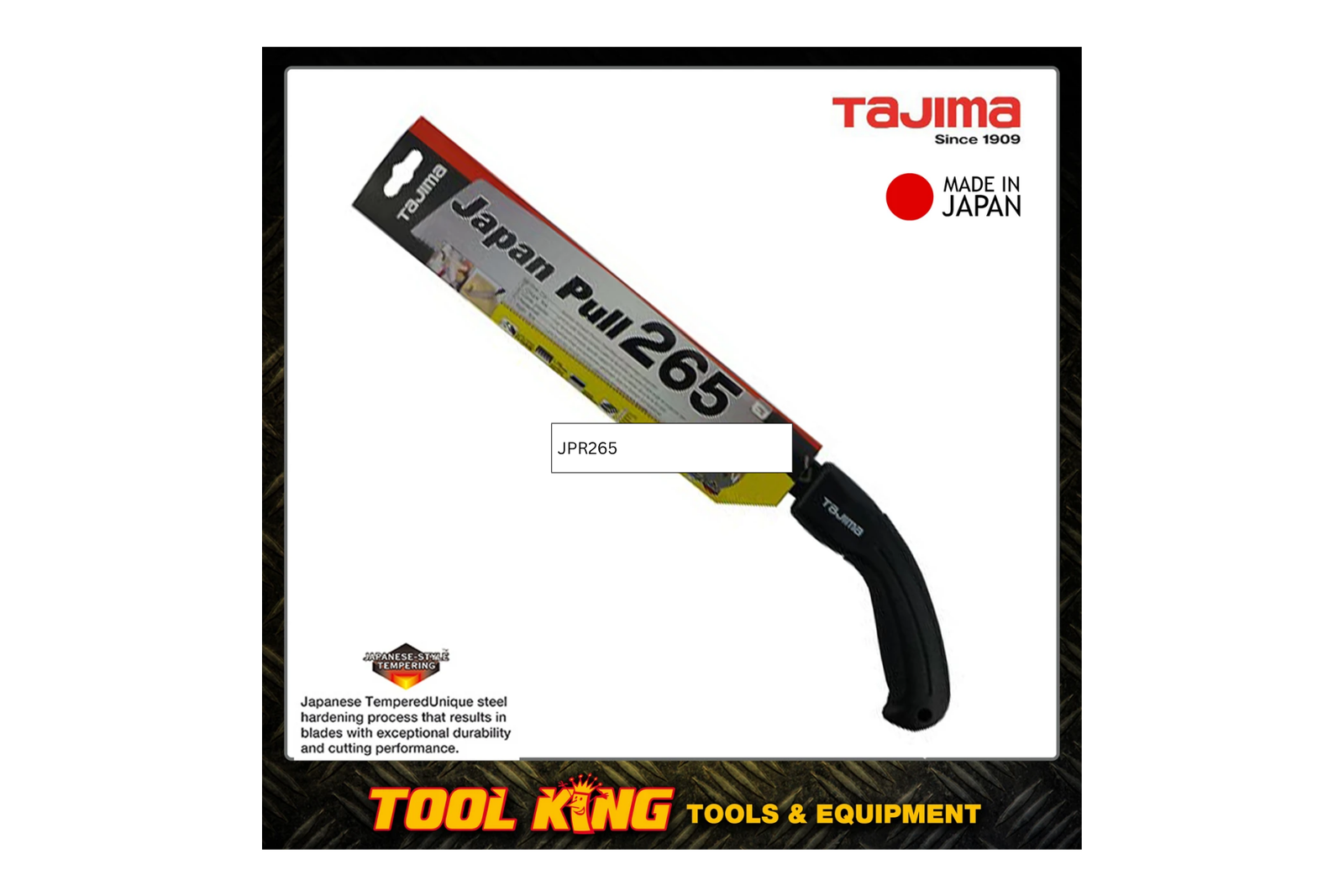 Tajima Japan Pull™ Saw Handle & Blade 265mm JPR265