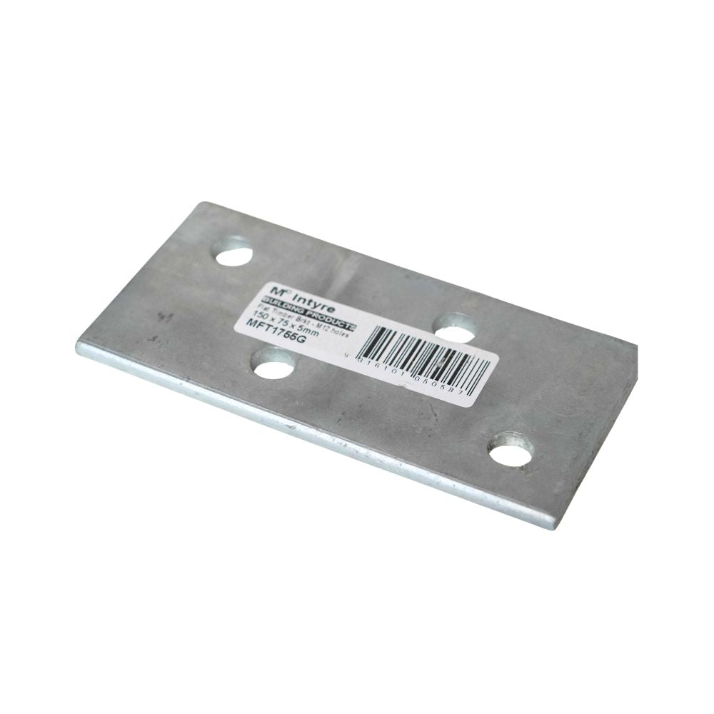 McIntyre Flat Bracket Galvanised  150 x 75 x 5mm Flat