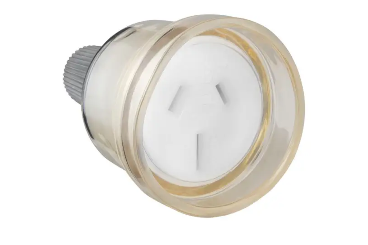 Mitre 10 Electrical Extension Cord Socket End  15amp Clear Hpm