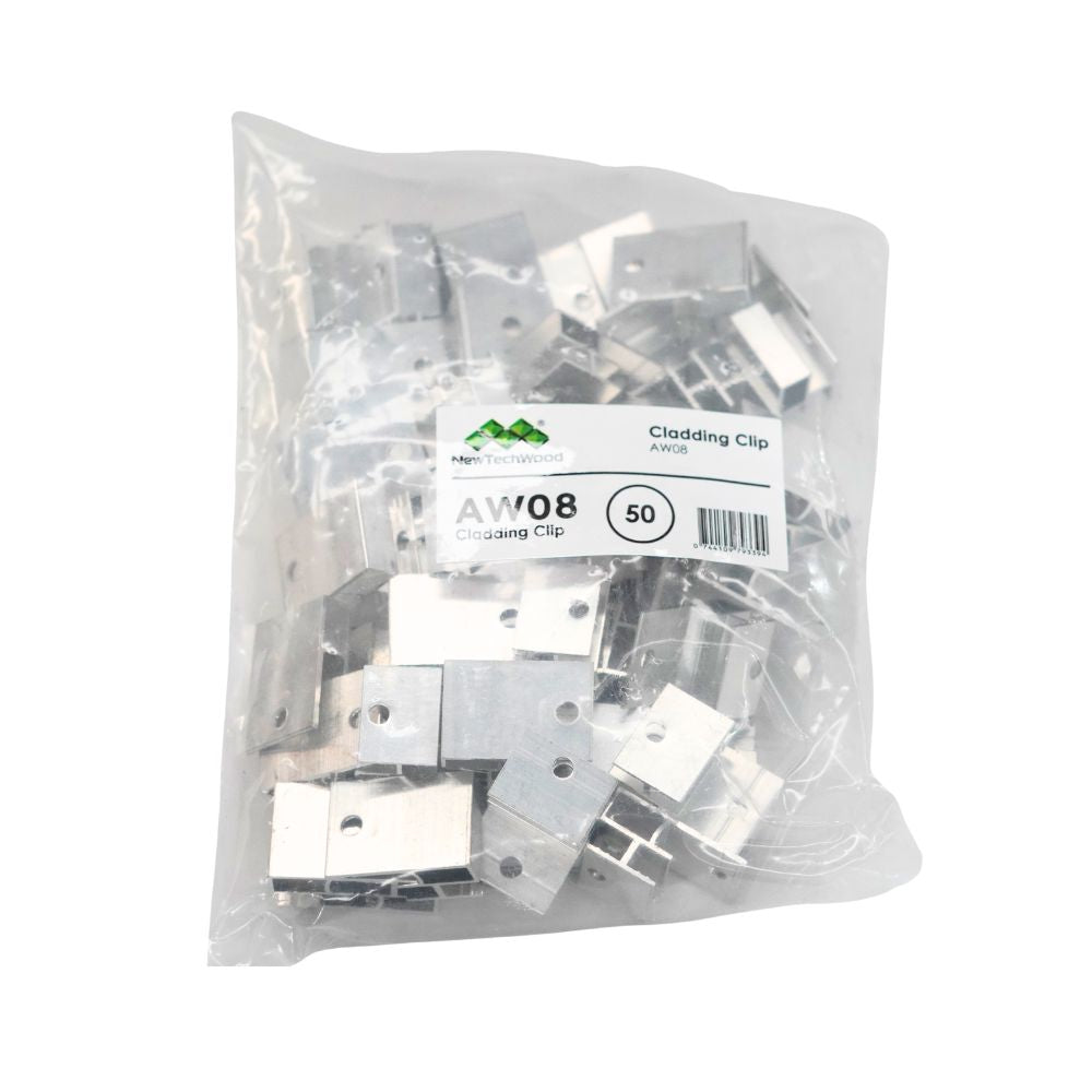 NewTechWood AW08/US31 Aluminium Castellation Cladding Clips Bag of 50
