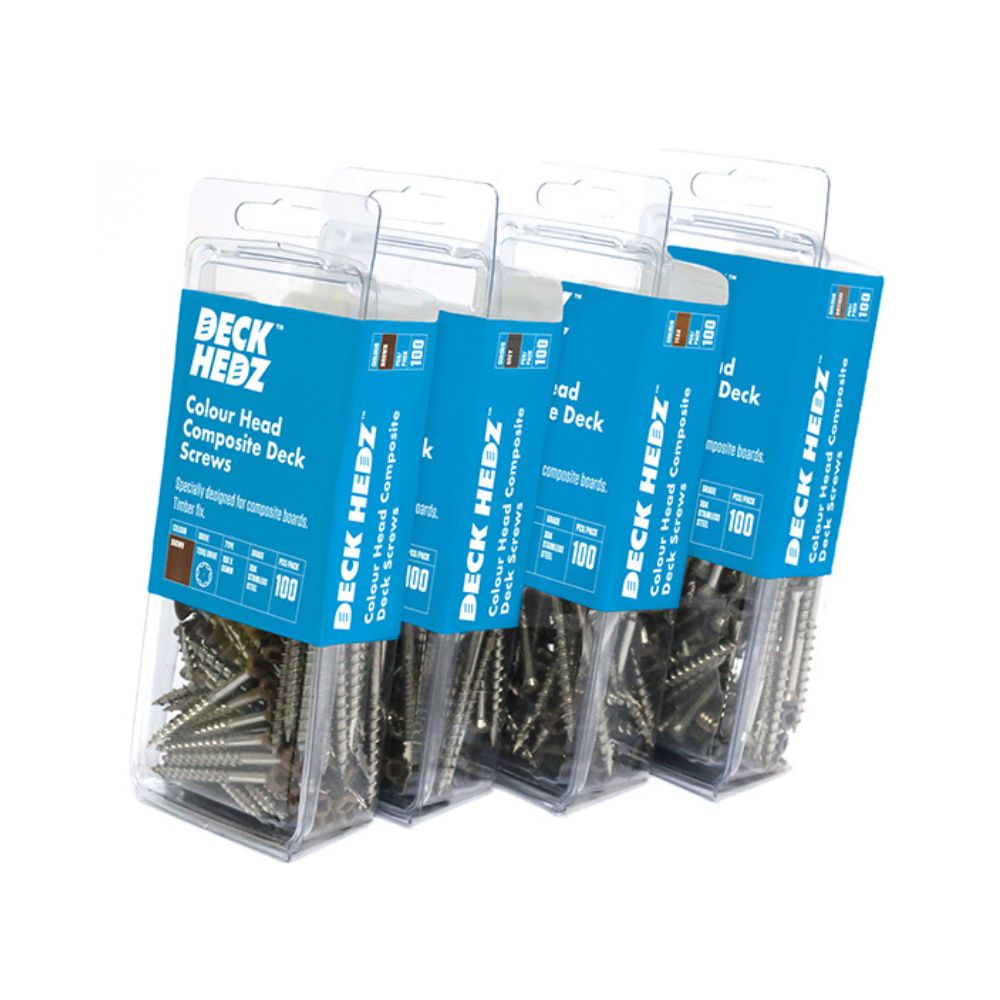 NewTechWood Decking Screws 10g x 65mm 304SS Box Of 100 Brown
