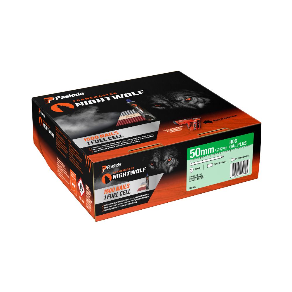 Paslode FrameMaster NightWolf 50 x 2.87mm HD Galv D-Head Smooth Nail 1500