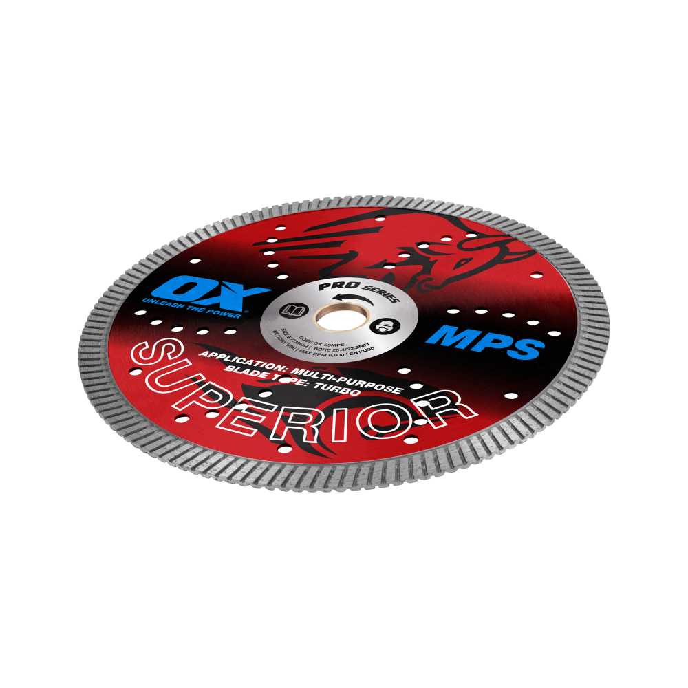 OX Pro MPS GP Turbo Superior Diamond Blade – 9-Inch