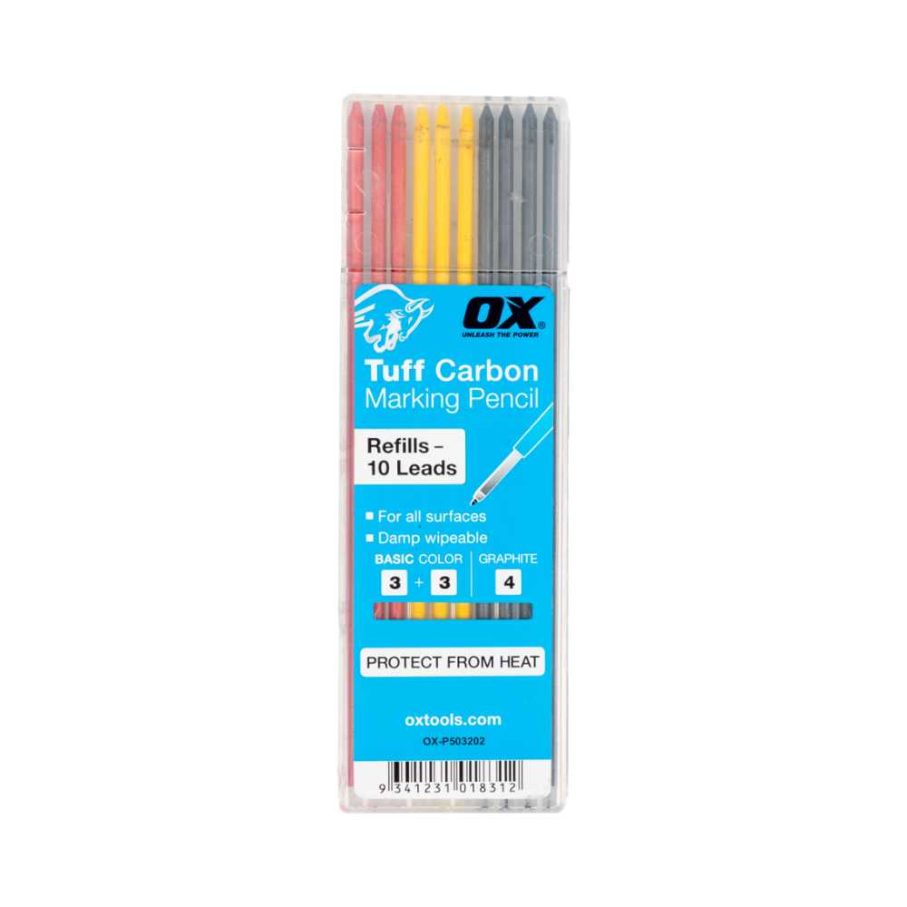 OX Pro Tuff Carbon Refills Basic Colour &amp; Graphite Lead – 10 Pack