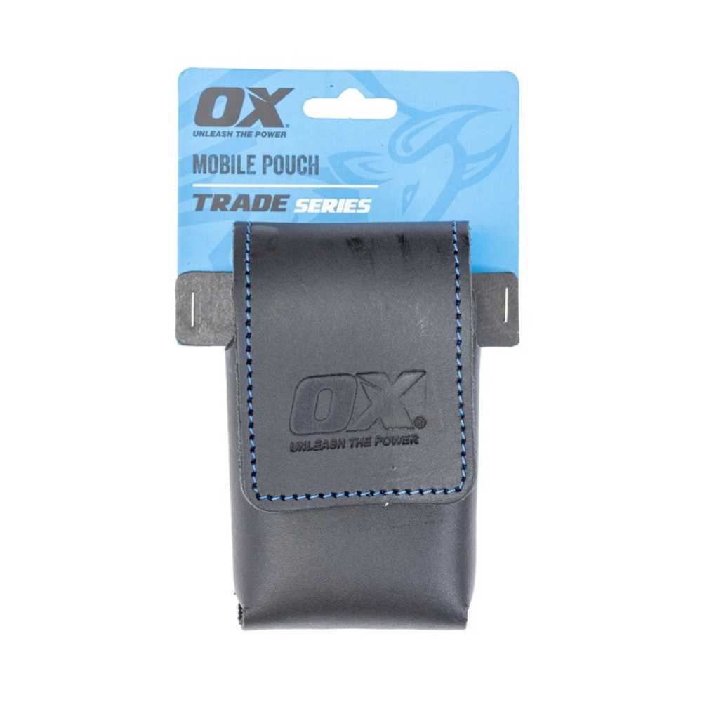 OX Trade Black Leather Mobile Phone Holder – L