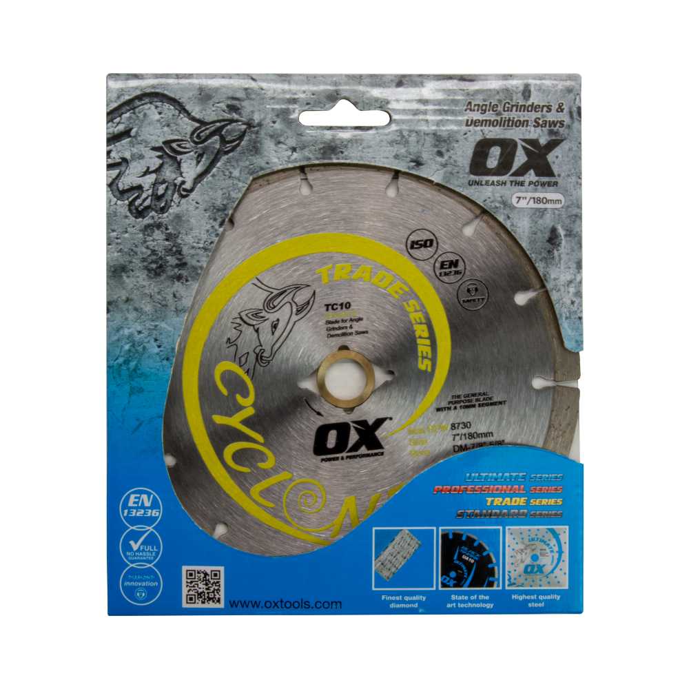 OX Tools Premium Concrete and General-Purpose Diamond Blade – 7" / 180mm