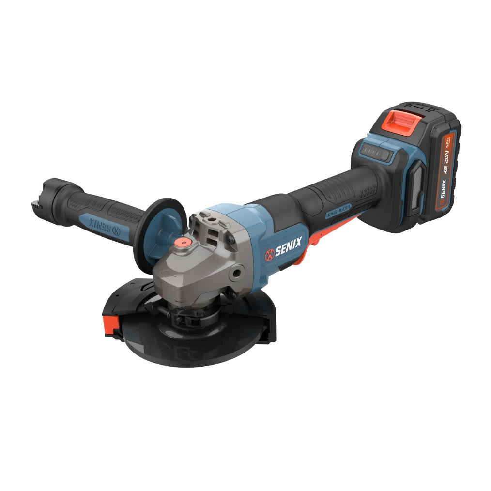 SENIX X2 18V Brushless 125mm Angle Grinder Skin with Paddle Switch