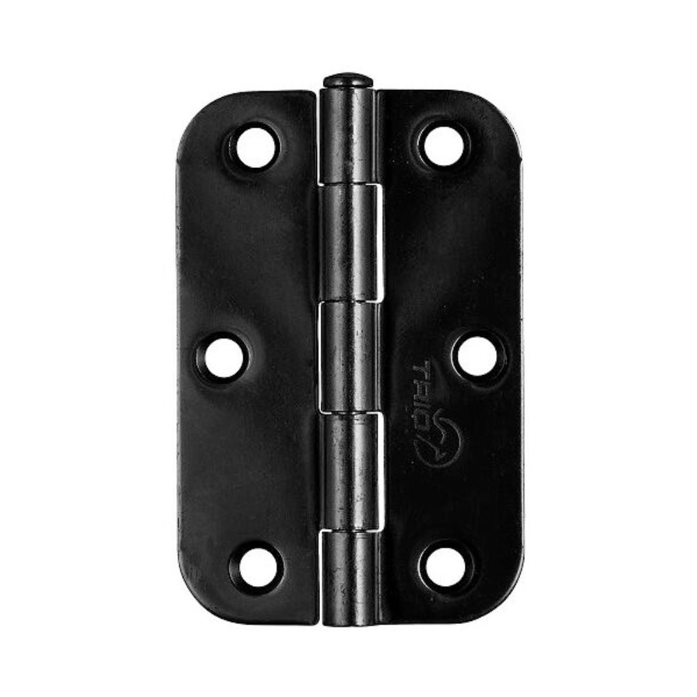 Trio Butt Radius Hinge 89 x 60 x 1.6mm Loose Pin Black Bagged/Screws