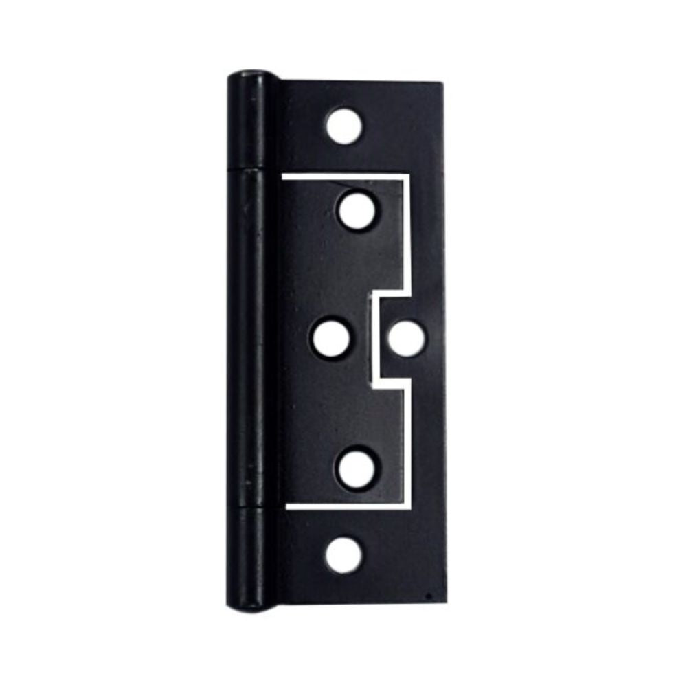 Trio Warlan Quick Fit Hinge Light &amp; Narrow 100x65x2.0mm - Black - Bagged/Screws