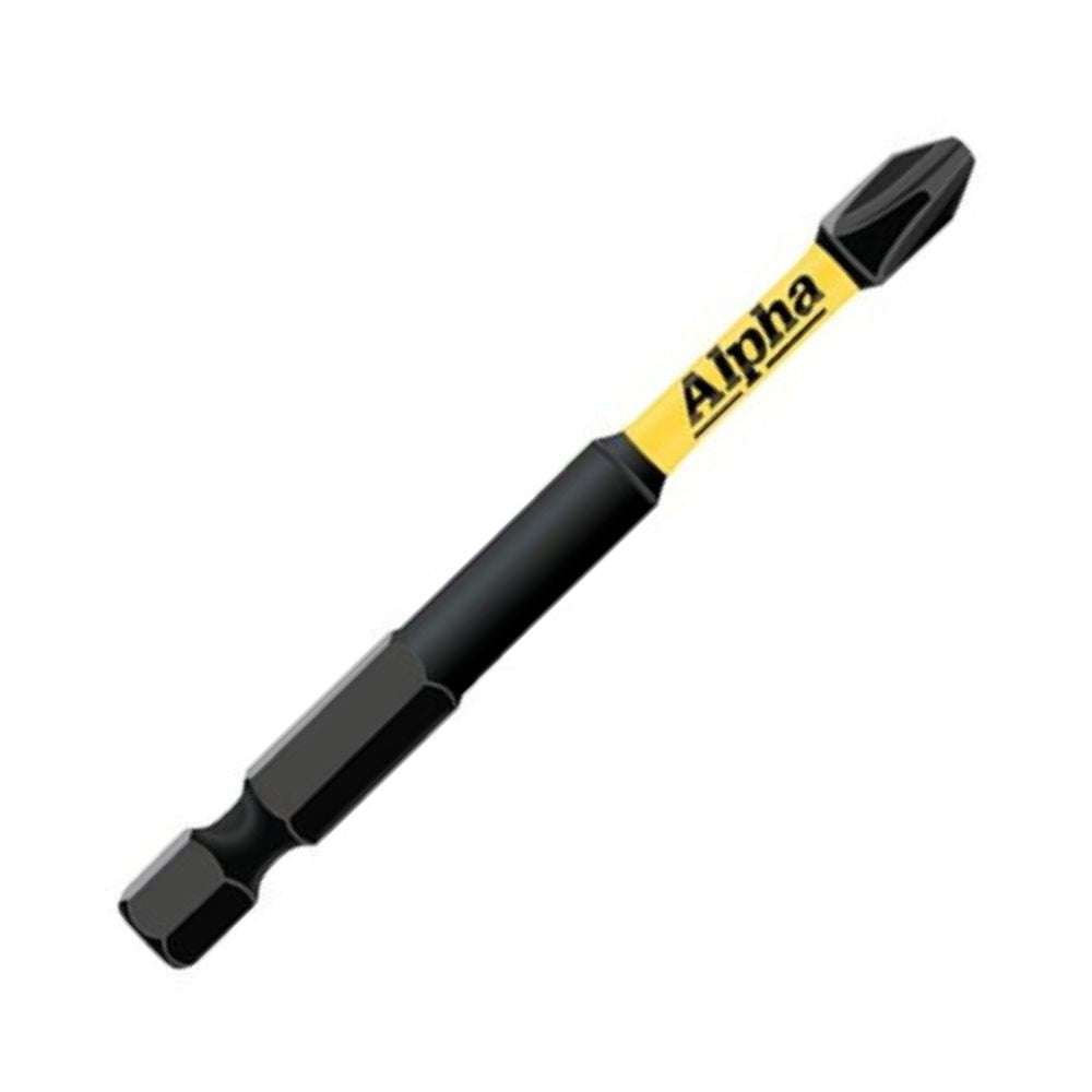 Alpha ThunderMax PH2 x 75mm Impact Power Bit- Handipack (x10)