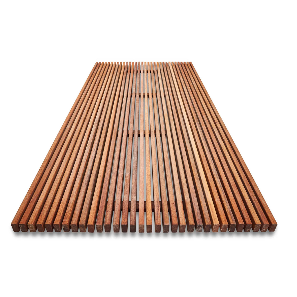 Merbau 8mm Gap Pool Screens Finish Raw