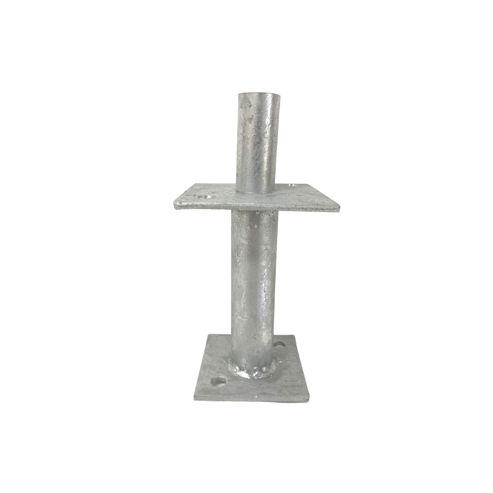 McIntyre® Pin Style Galvanised Post Support with 125mm leg