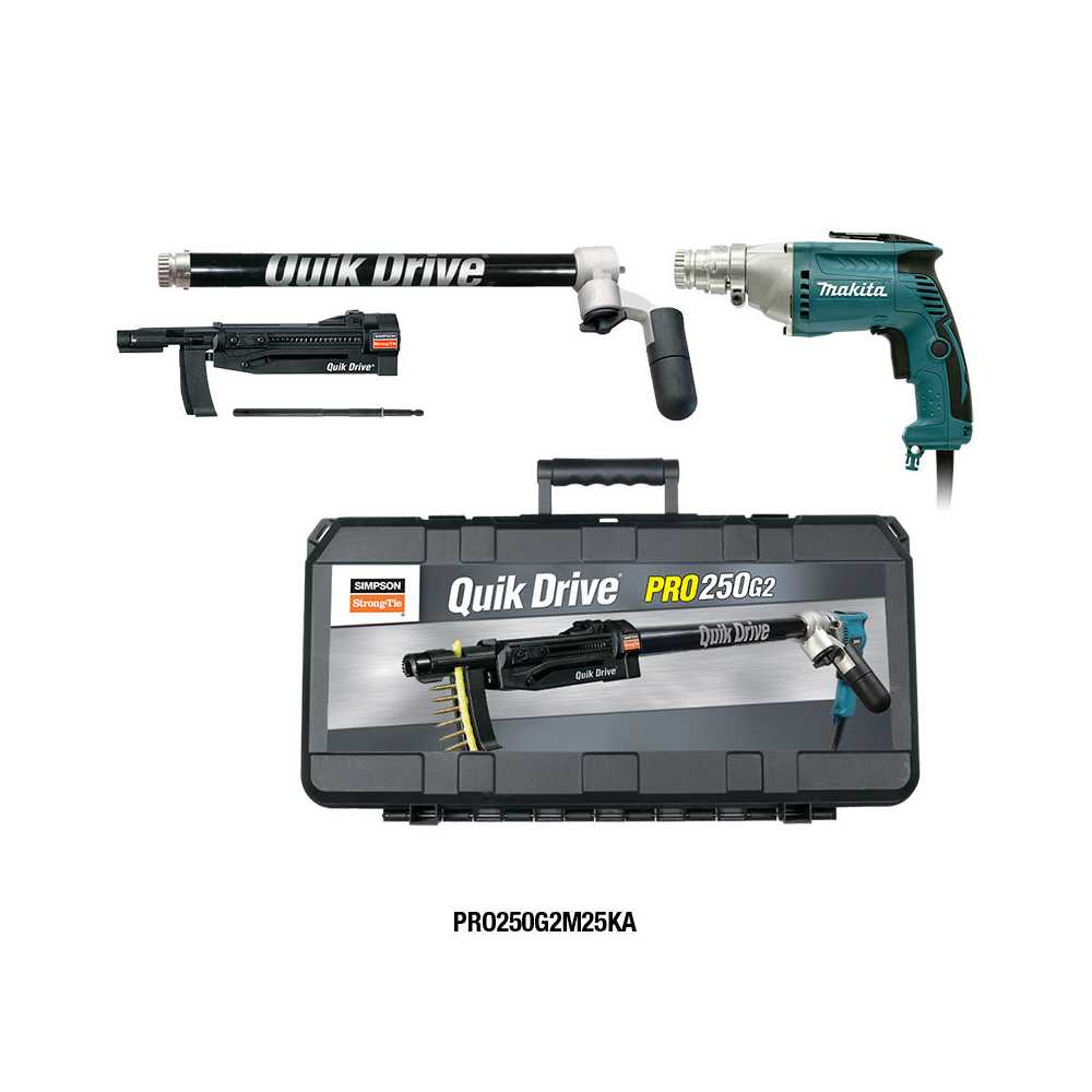 Simpson Quik Drive PRO250 Auto-Feed Screw Driving System Makita Screw-Gun Kit