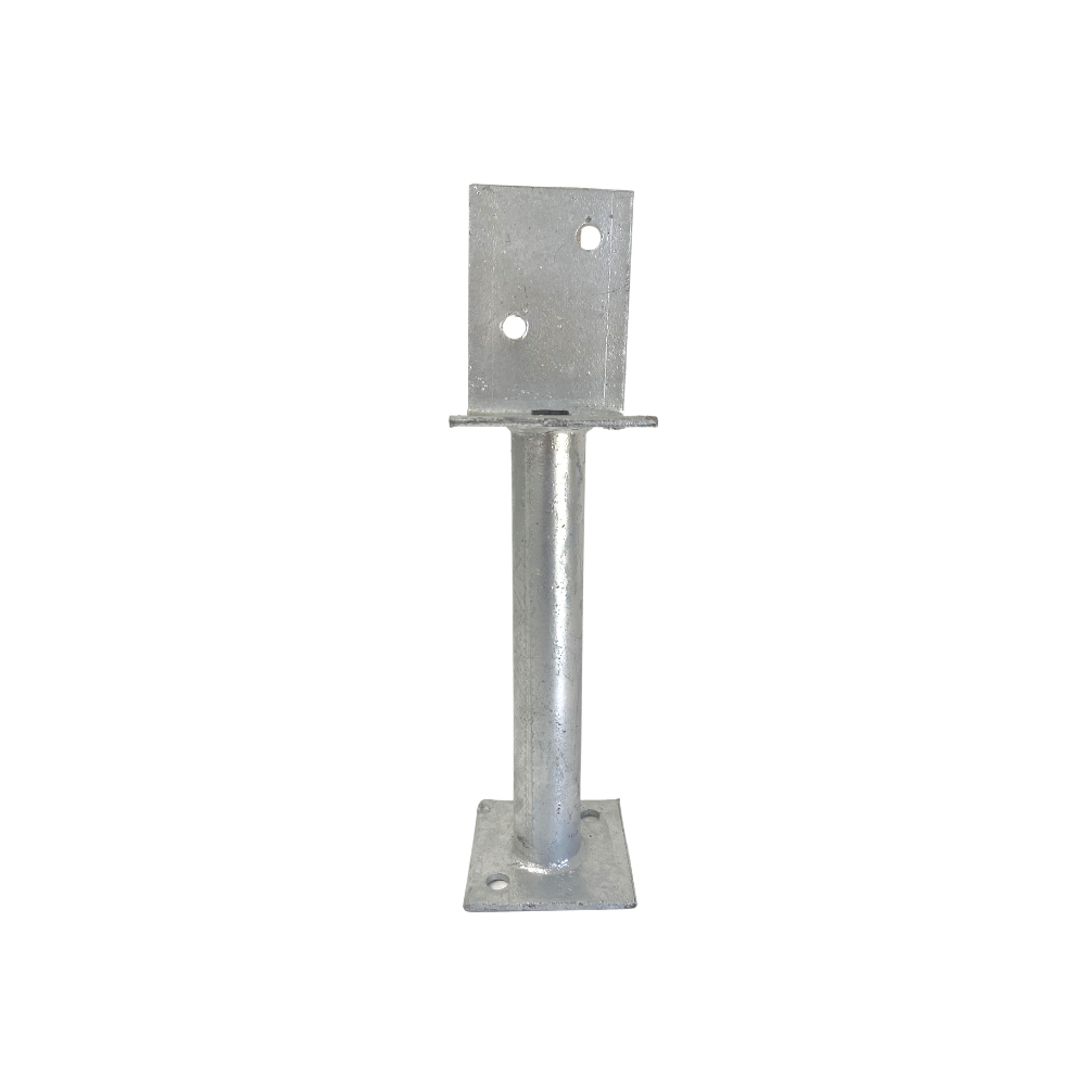 McIntyre® Half Stirrup Galvanised Post Support with 200mm leg