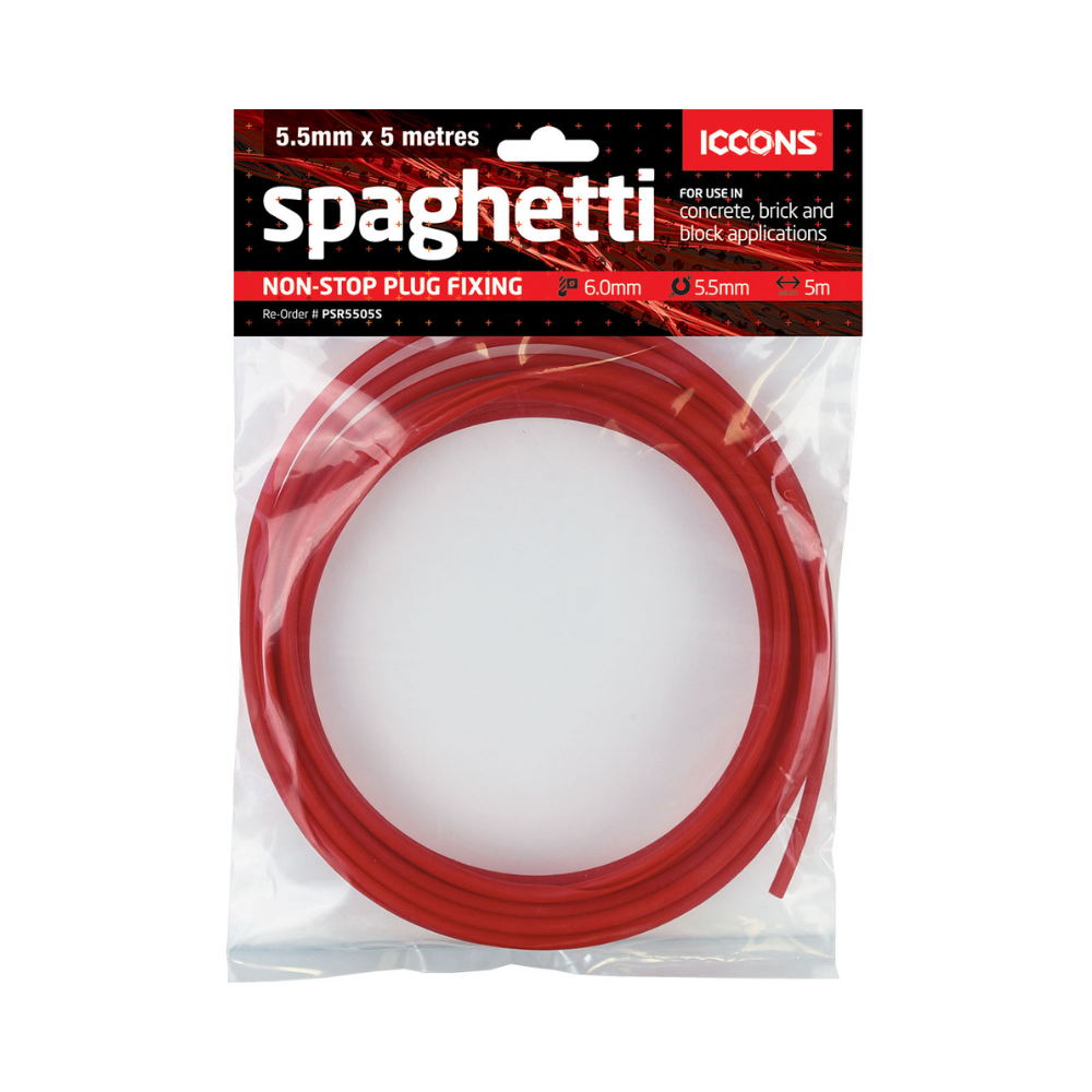 ICCONS® Plastic Spaghetti Roll 5.5mm x 5m