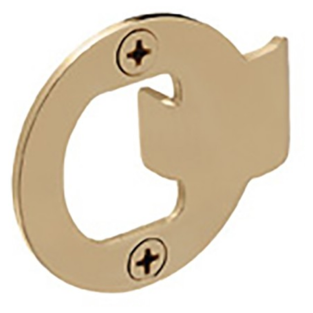 Gainsborough Round Strike Plate to suit 482 Series Latch in Polished Brass