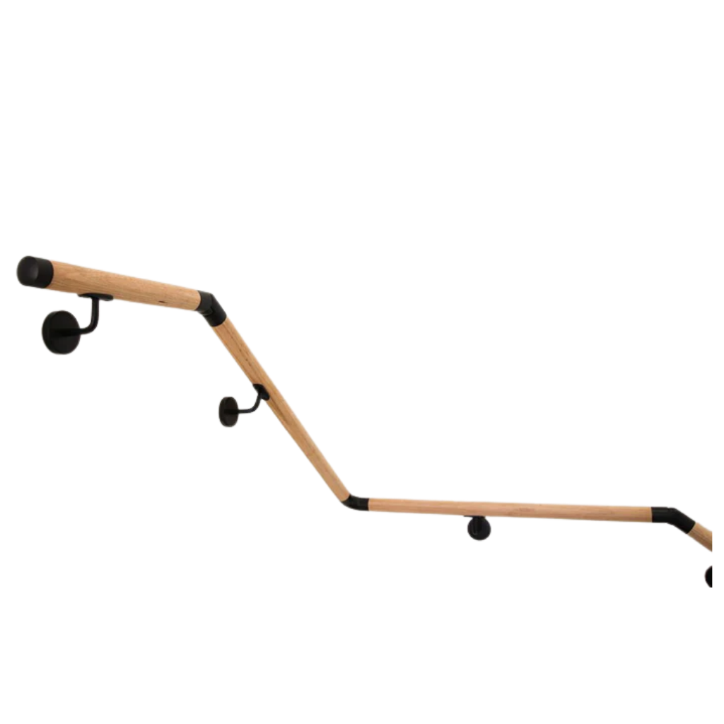 Porta Matt Black Handrail Bracket