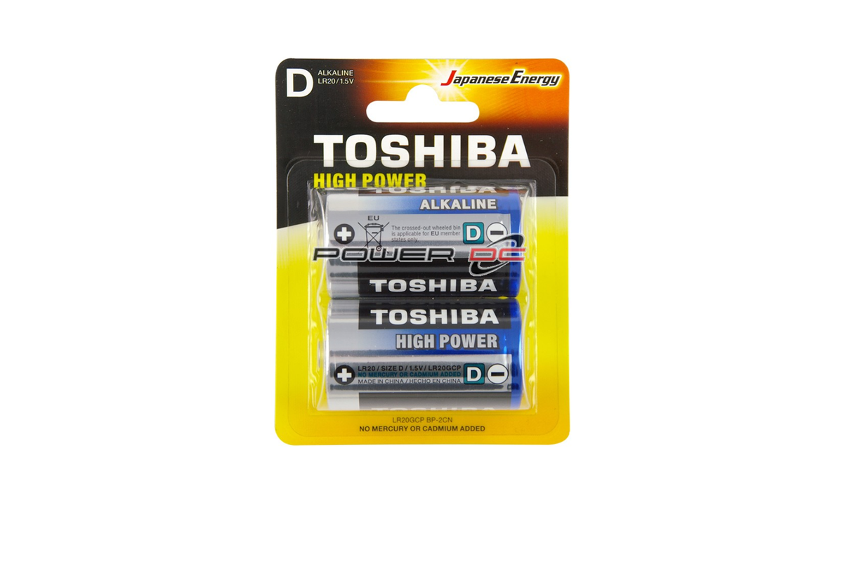 Toshiba Alkaline Batteries D 2PK
