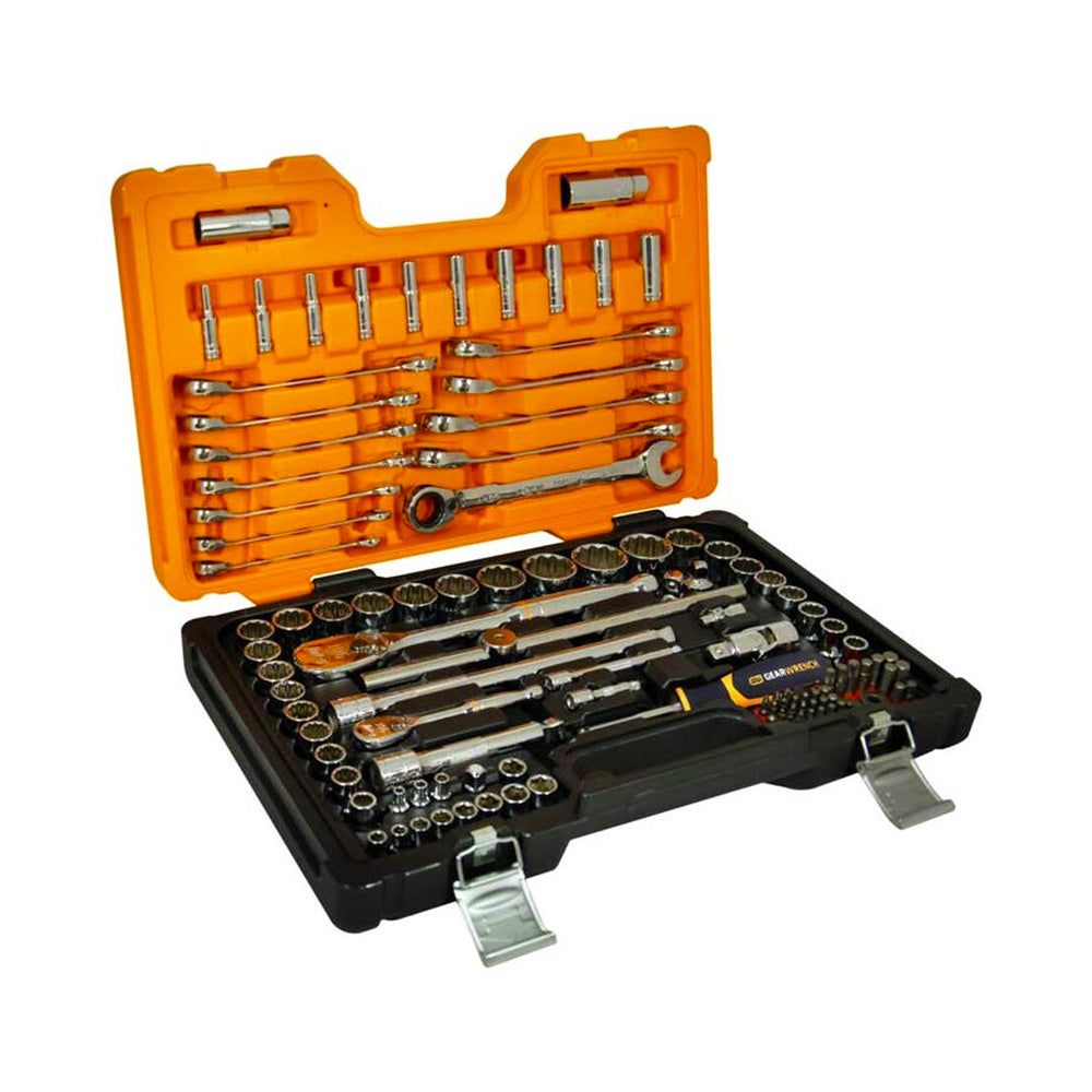 111 Pc. Metric &amp; SAE Socket Set &amp; Reversible Metric Ratcheting Wrenches