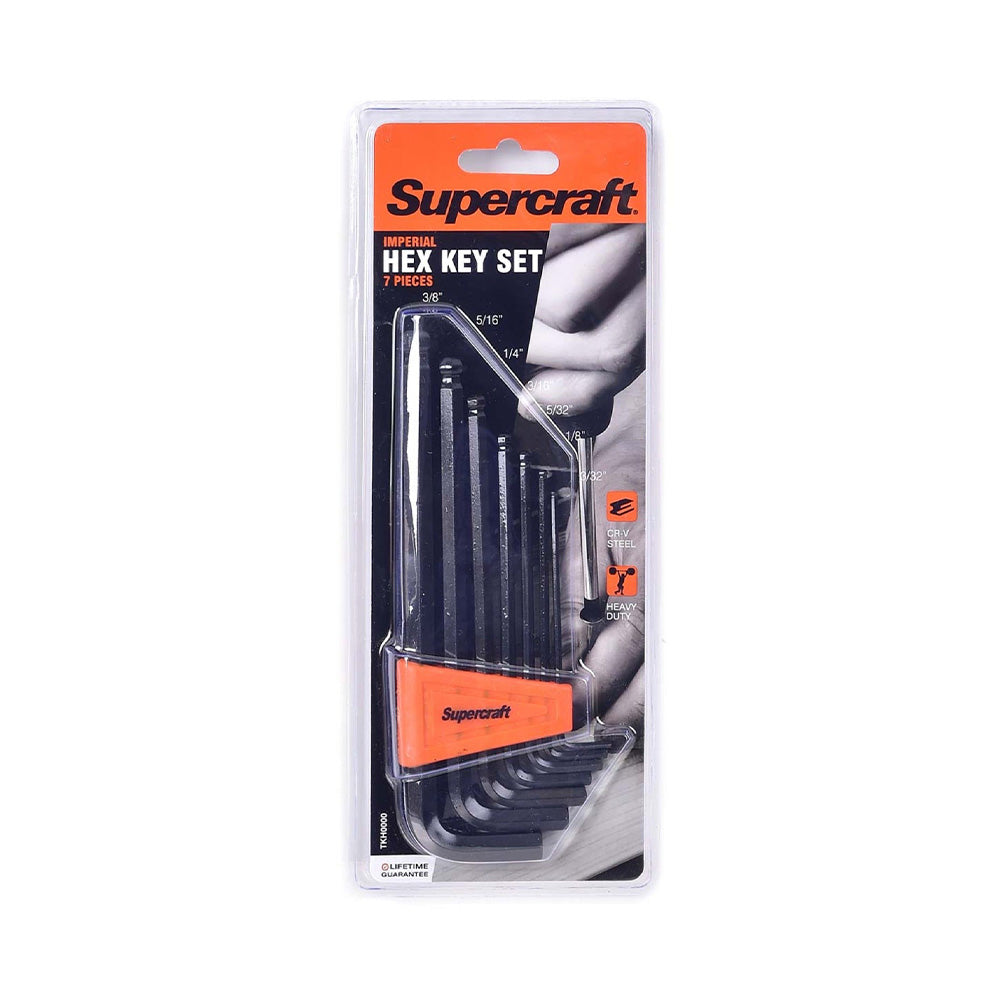 Super Craft Imperial 7-piece Allen Key Set with Ball function.