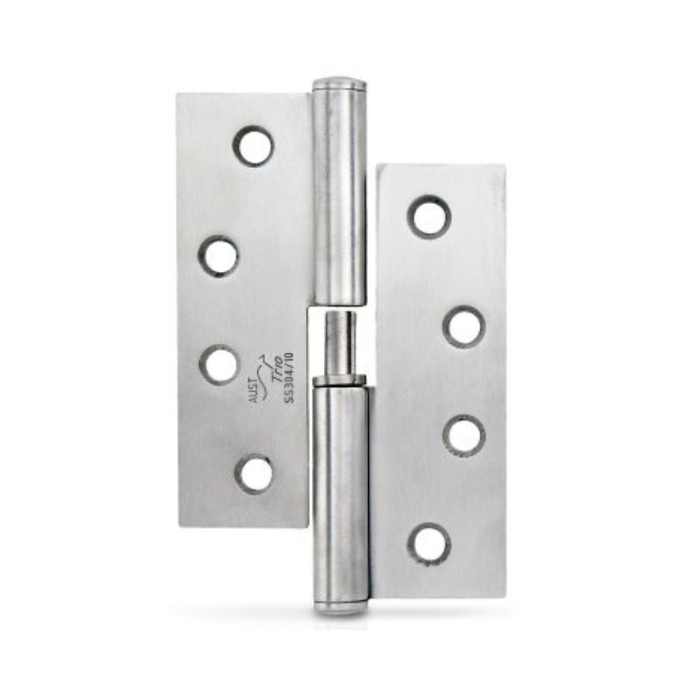Trio Lift Off Satin Stainless Steel Butt Hinges 100 x 75 x 2.5mm