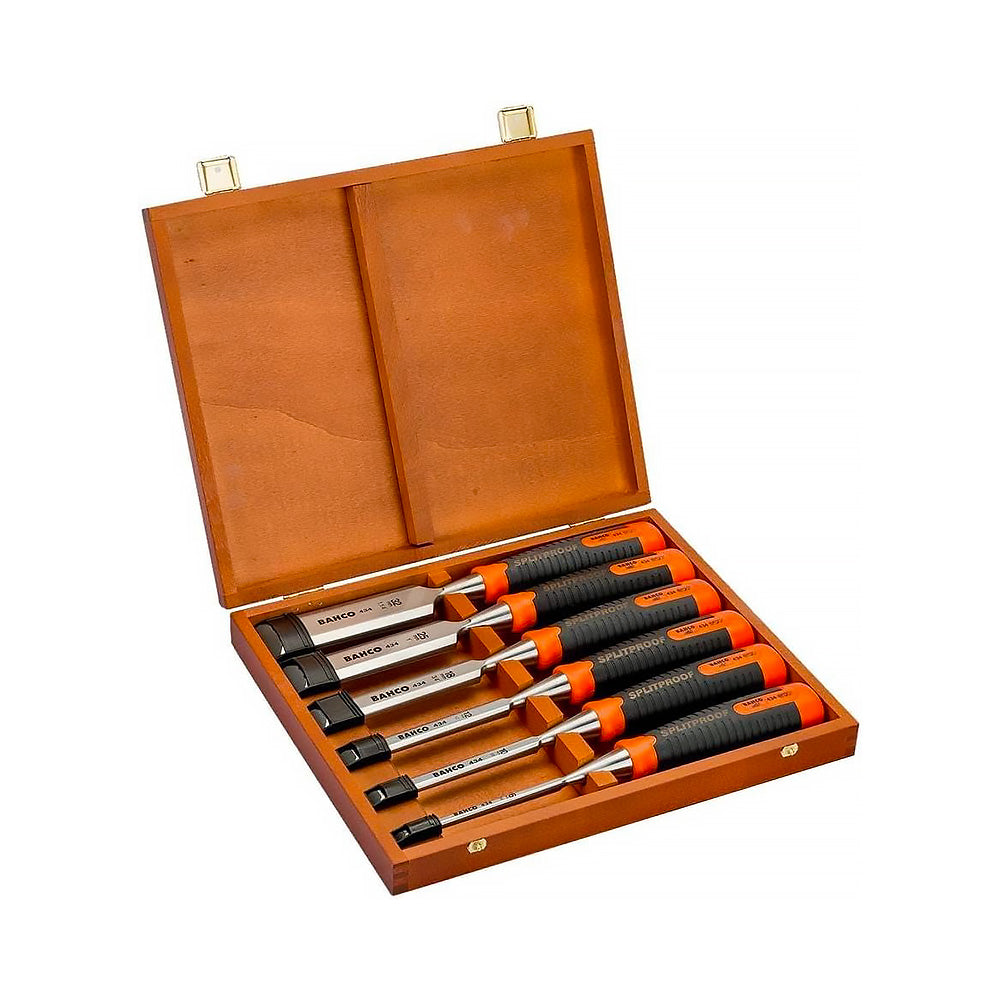 ERGO™ Splitproof Chisel Set - 6 Pcs/Wooden Box