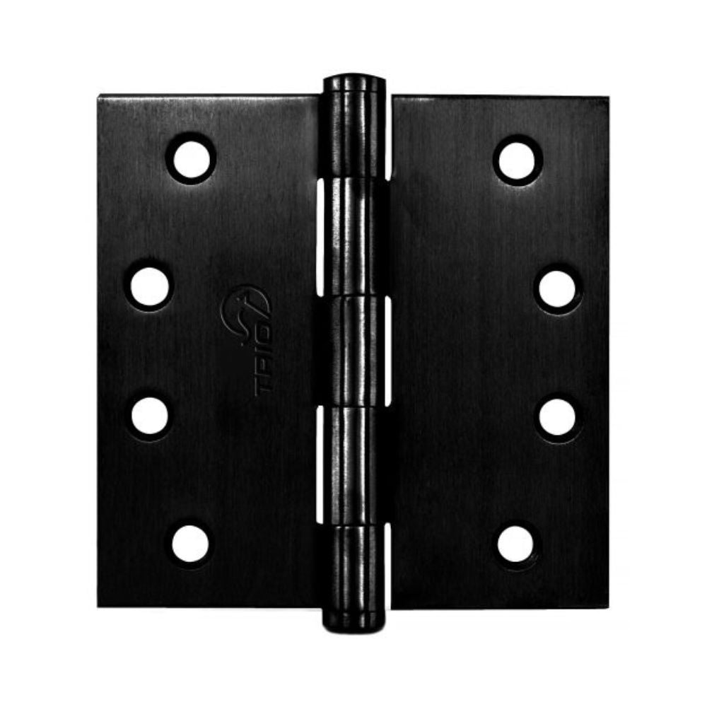 Trio Butt Hinge 100 x 100 x 2.5mm BT Fixed Pin Black Bagged/Screws