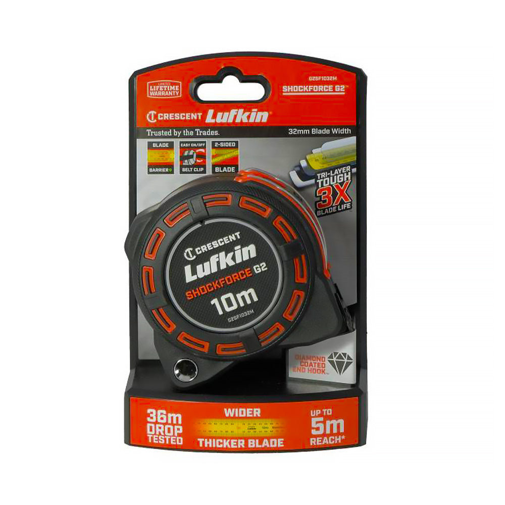 Shockforce™ G2 10M X 32mm Tape Measure