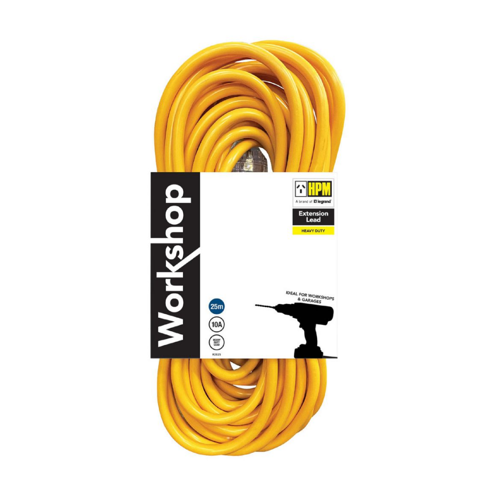 HPM Core Workshop 10A 3 Core 1.0mm² Extension Lead 25m