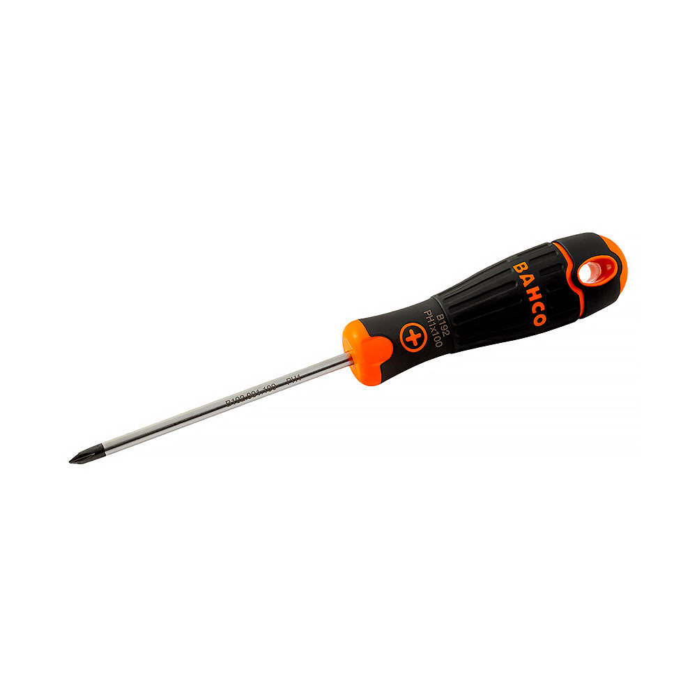 BahcoFit Phillips Head Screwdrivers with Rubber Grip, Various Sizes and Blade Lengths