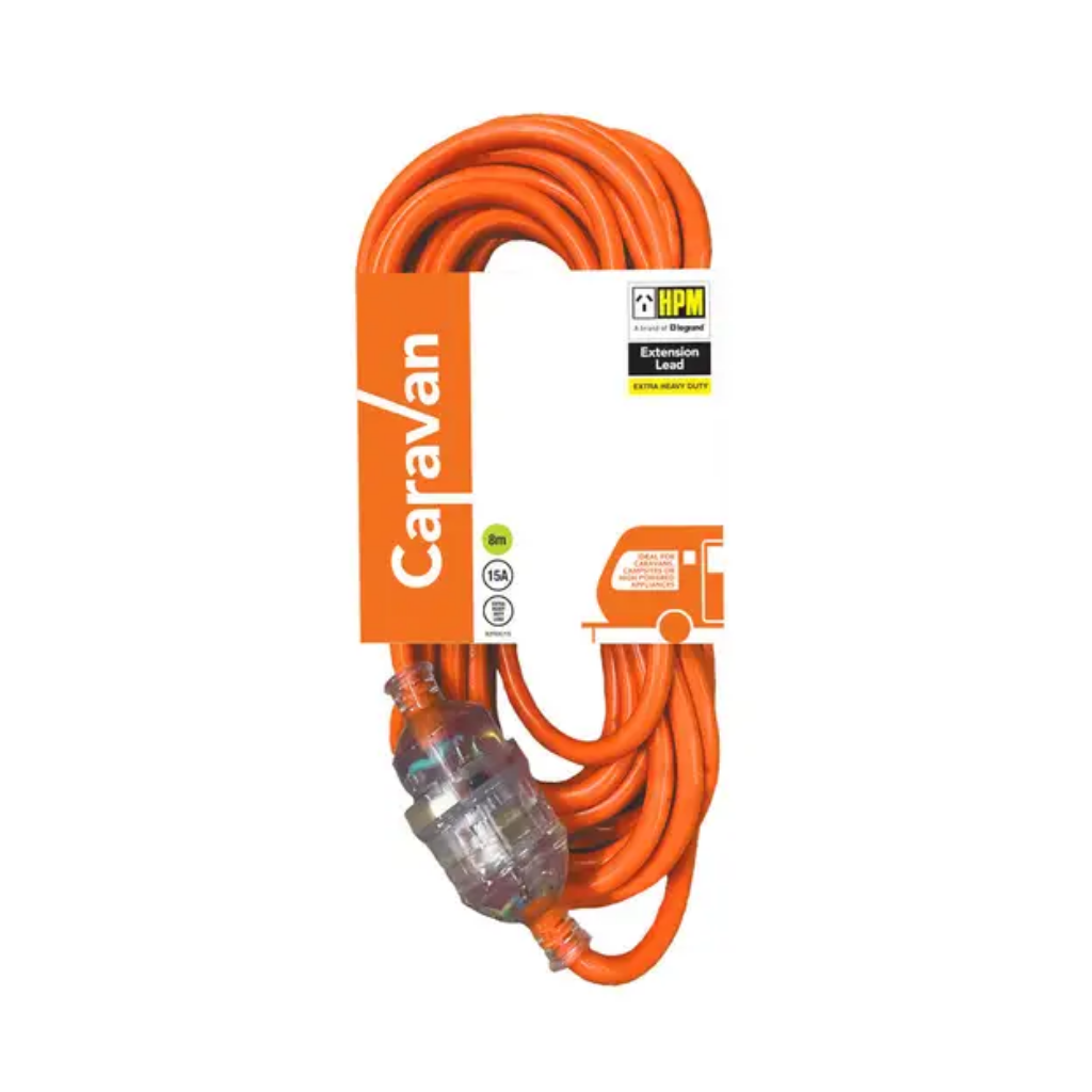 HPM Heavy Duty Caravan 15A Extension Lead 8m