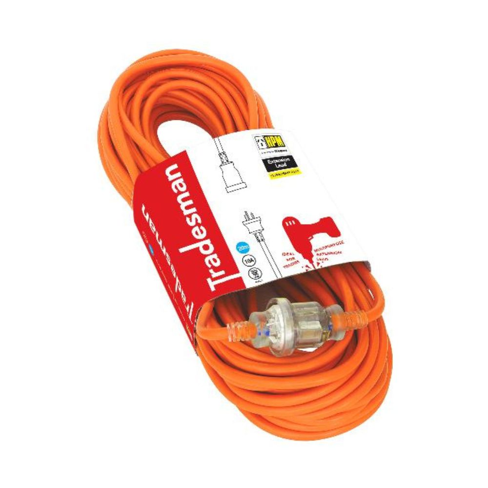 HPM Extra Heavy Duty 10A to 15A 3 Core 1.5mm² Extension Lead 20m &amp; 30m Orange