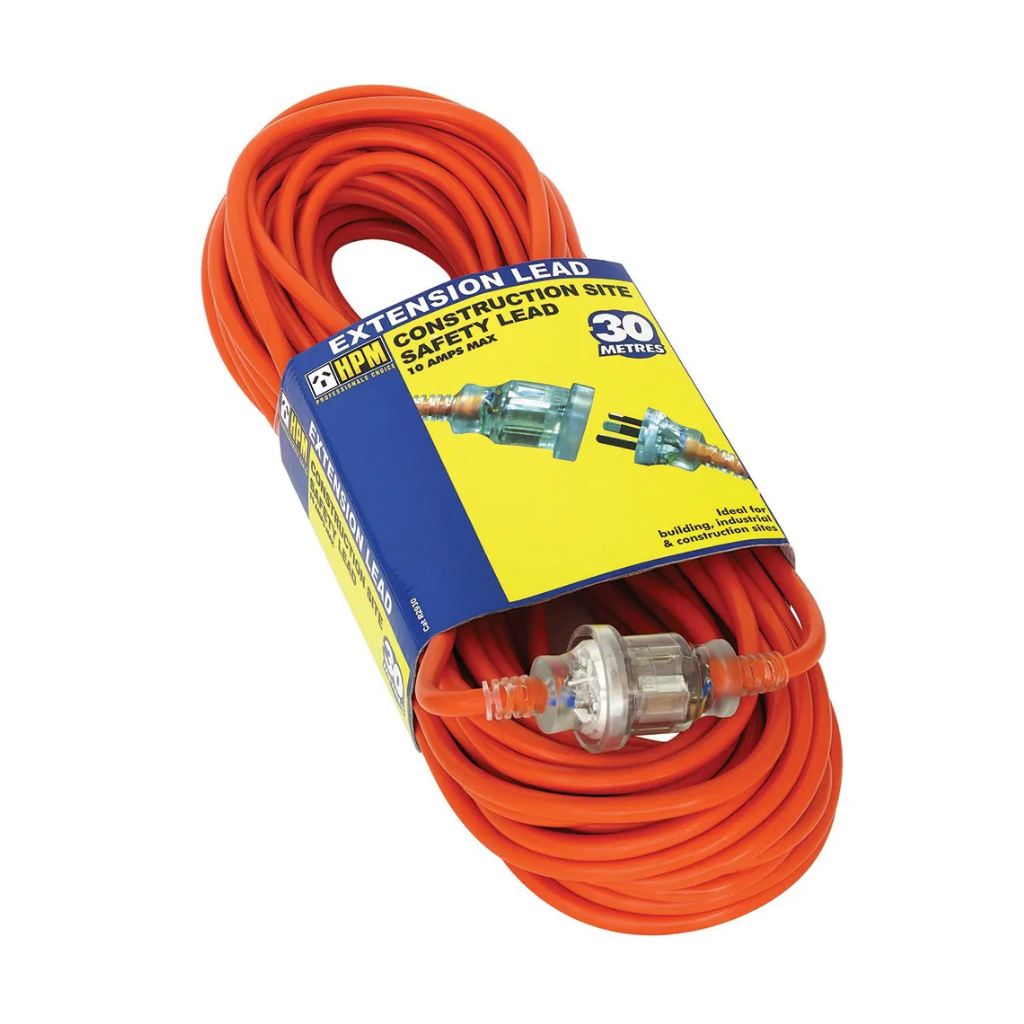 HPM 10A 1.5mm² Extension Lead &amp; Plug Construction Site 30m