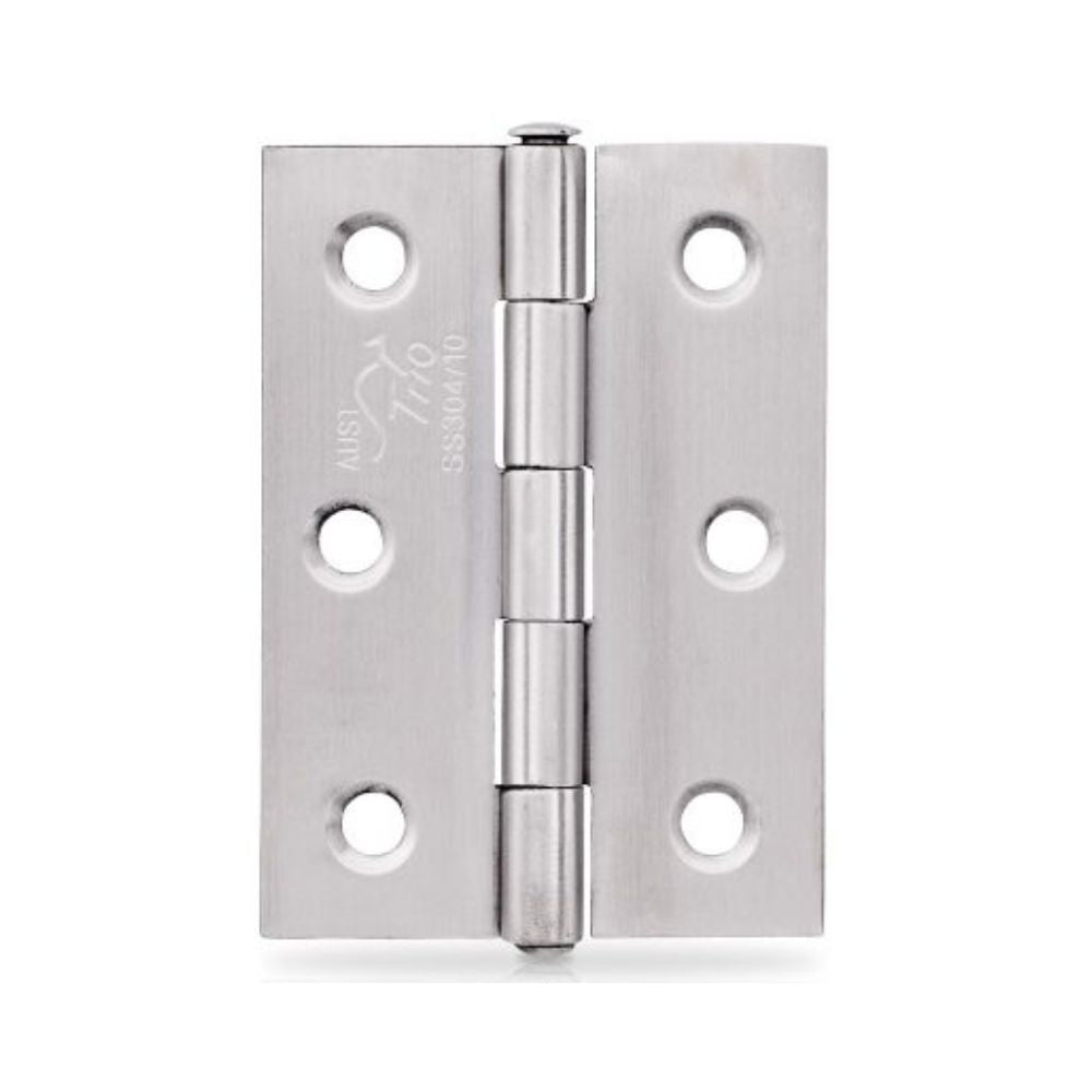 Trio Hirline Hinge 100 x 70 x 2.5mm Aluminium Fixed Pin - Stainless Steel