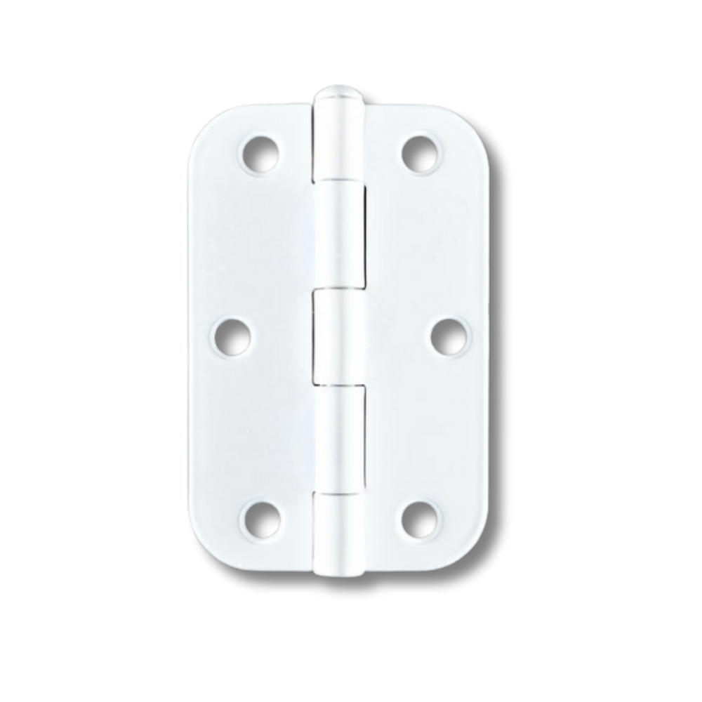 Worldwide Hardware Radius Hinge 89 x 57 x 1.6mm LP Matt White