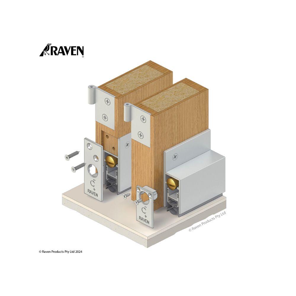 Raven RP38SIC Invisible Door Seal 920mm (Clear Anodised)