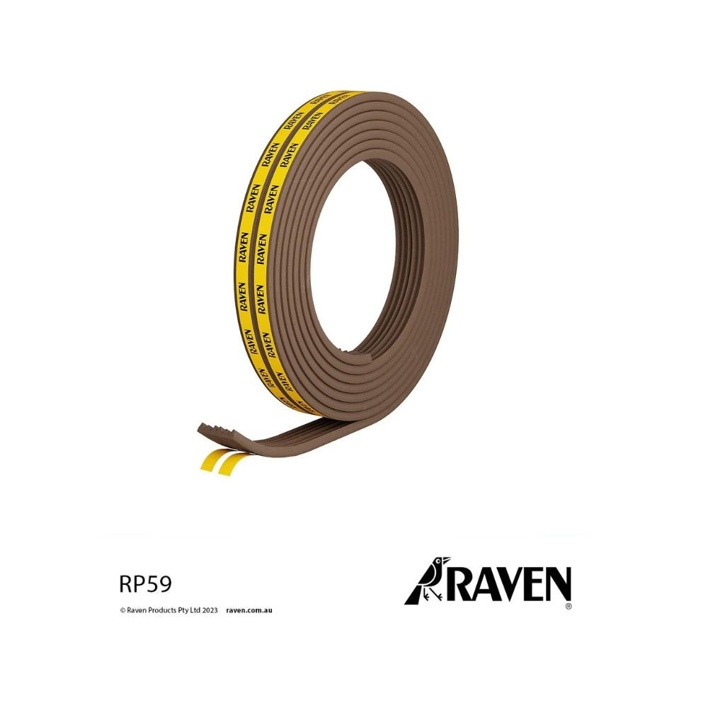 Raven RP59 - Window &amp; Door Weather Strip - 2mm to 4mm Brown