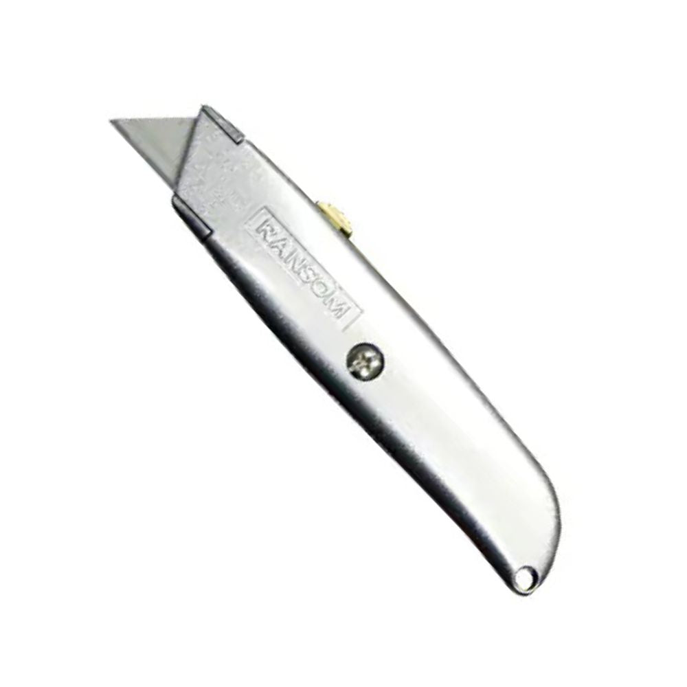 Ransom Retractable Utility Knife - Push Button Metal Body