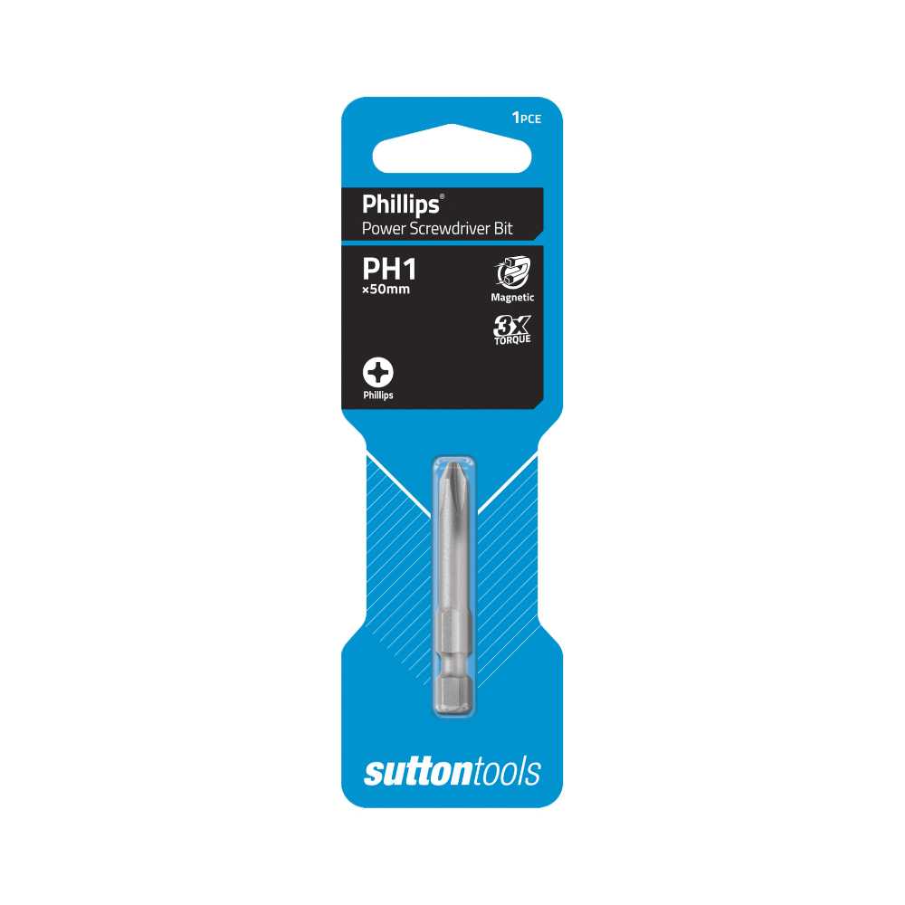 Sutton S104 Phillips Screwdriver Bit PH1 x 50mm