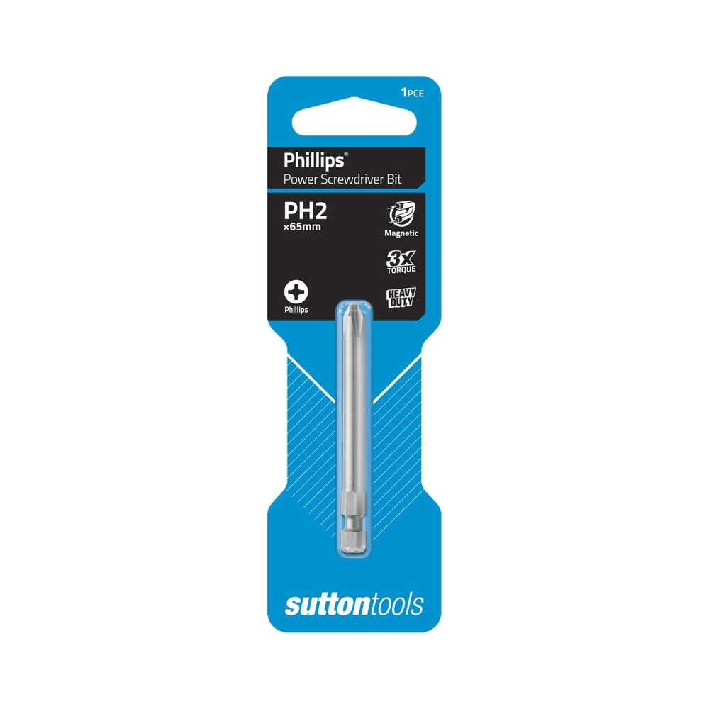 Sutton S104 Phillips Screwdriver Bit PH2 x 65mm