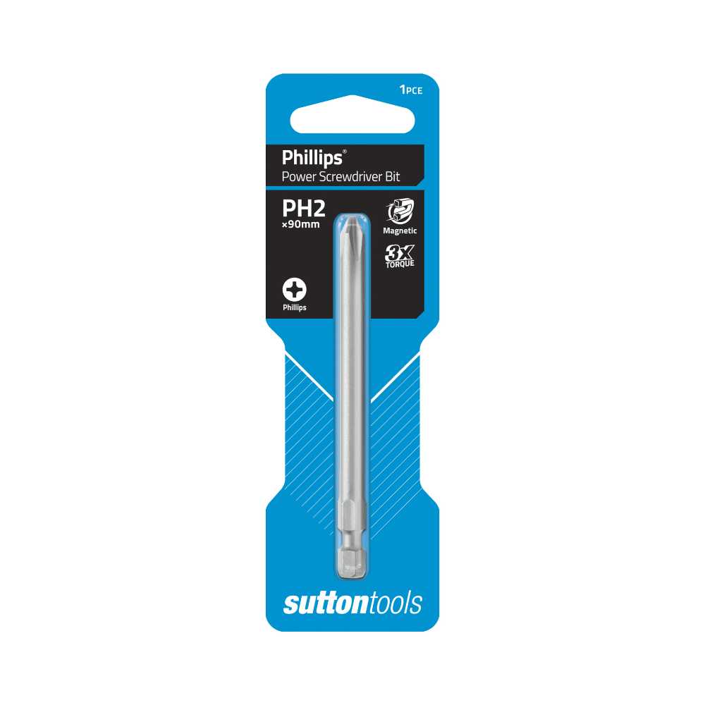 Sutton S104 Phillips Screwdriver Bit PH2 x 90mm