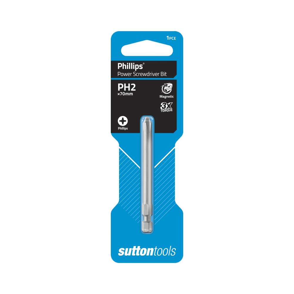 Sutton S104 Phillips Screwdriver Bit PH2 x 70mm